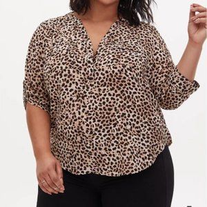 Torrid Leopard Print Harper Blouse